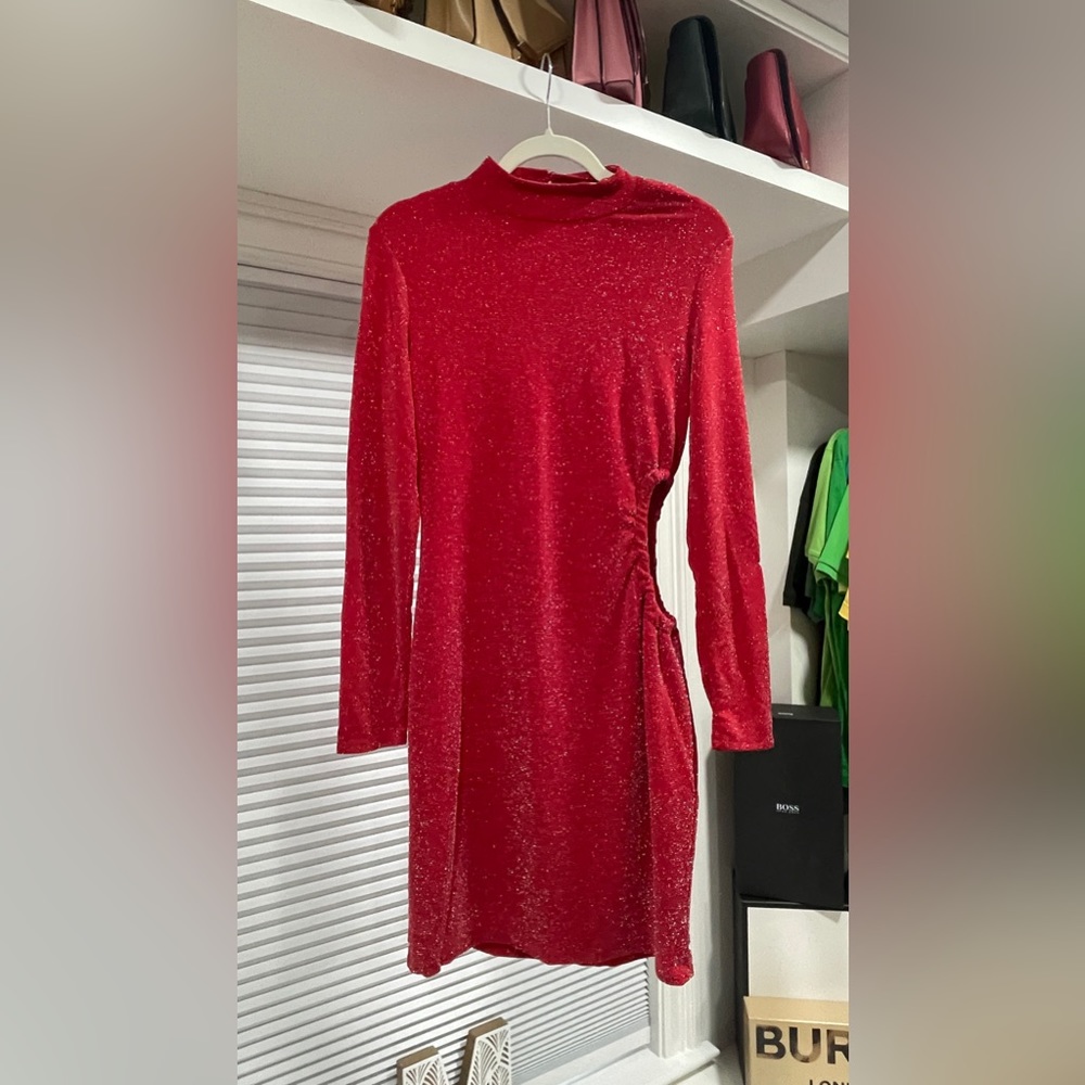 Women's Sparkling Cut-Out
Long-Sleeve Mini Dress 👗created for Macy’s ♥️